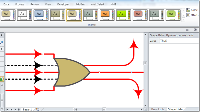 A Visio Logic Gate with Logic - bVisual