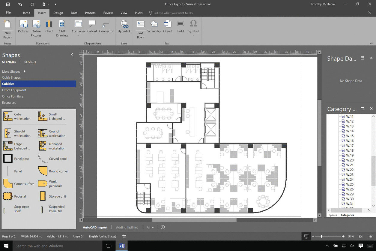 Visio Pro 2016 now has support for AutoCAD 2013 and a