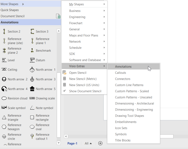 The different Drawing scale shapes in Visio bVisual