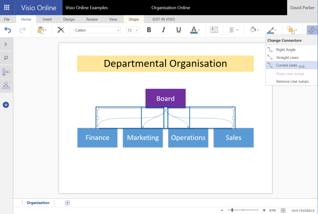 Create & edit Visio diagrams in browser bVisual