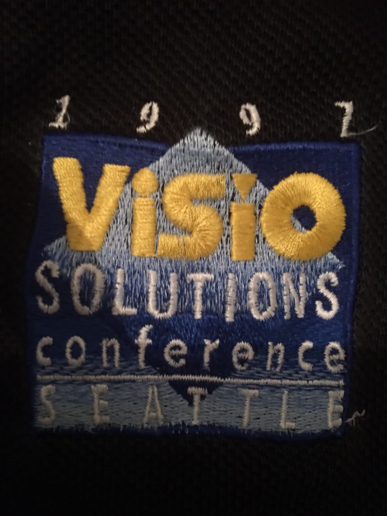 A badge from Visio Solutions Conference 1997