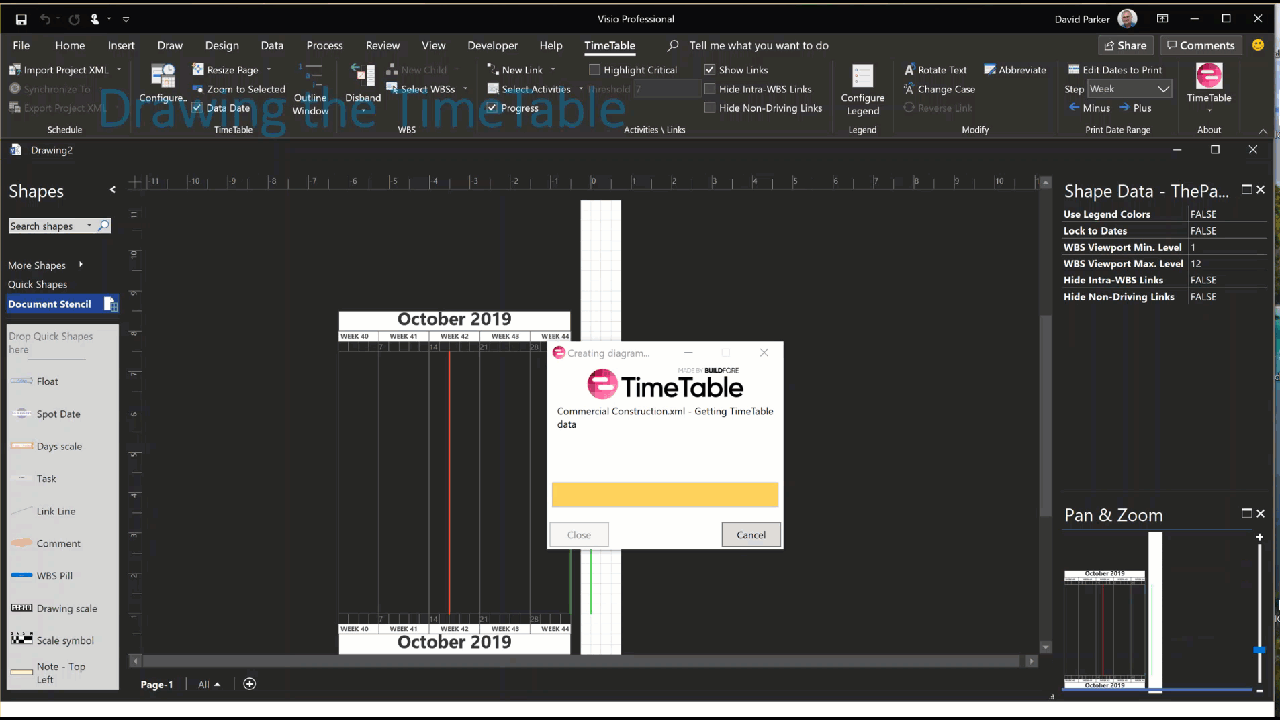 Drawing the TimeTable automatically