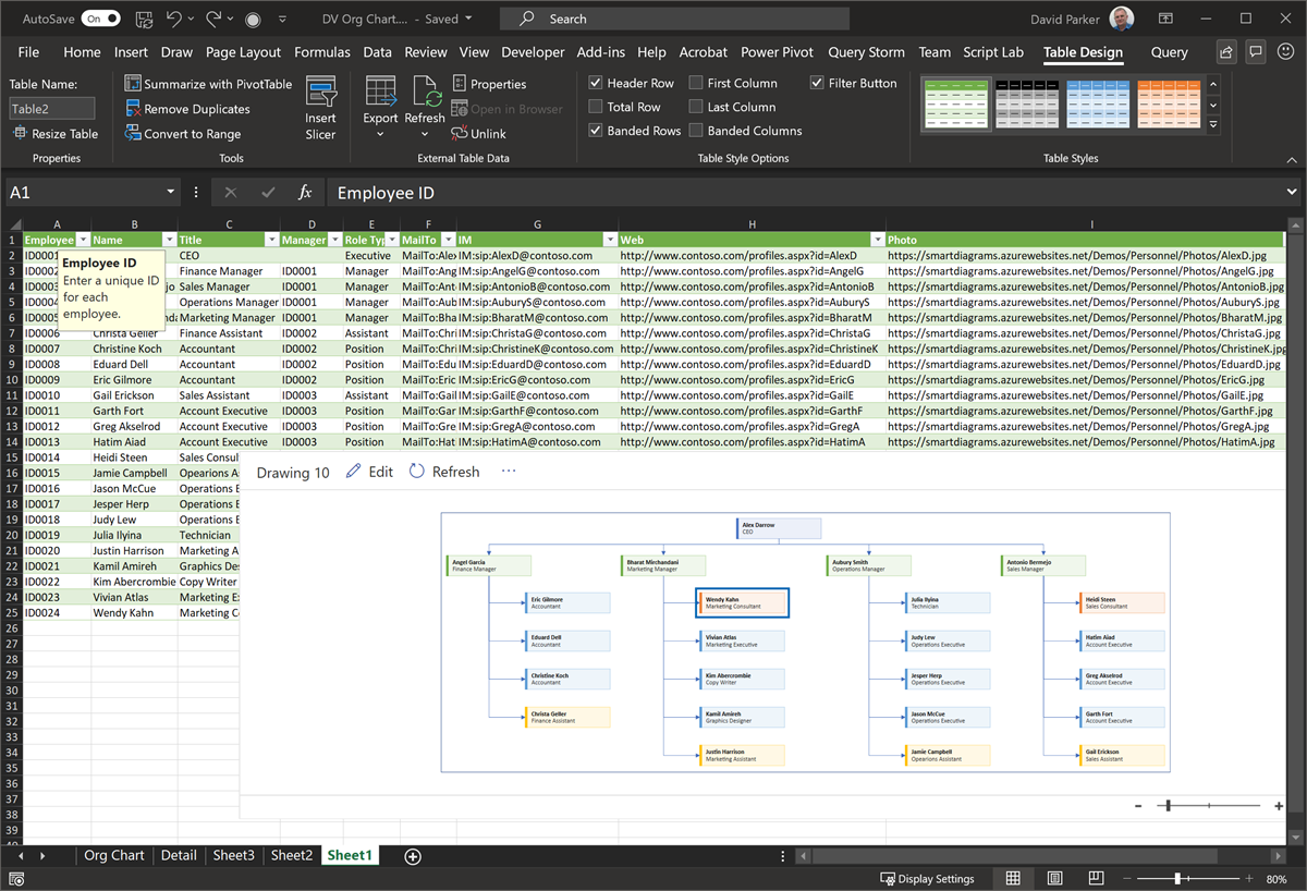 How To Update Visio Org Chart From Excel