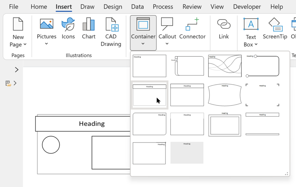 visio document shape