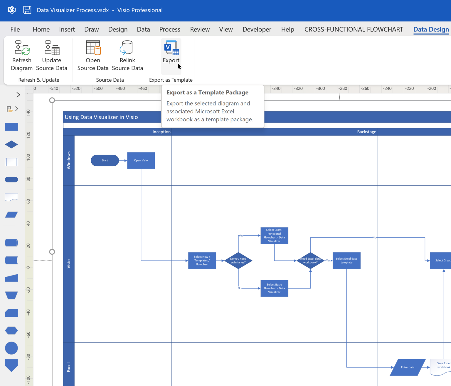 Binding Visio and Excel with Data Visualizer - bVisual