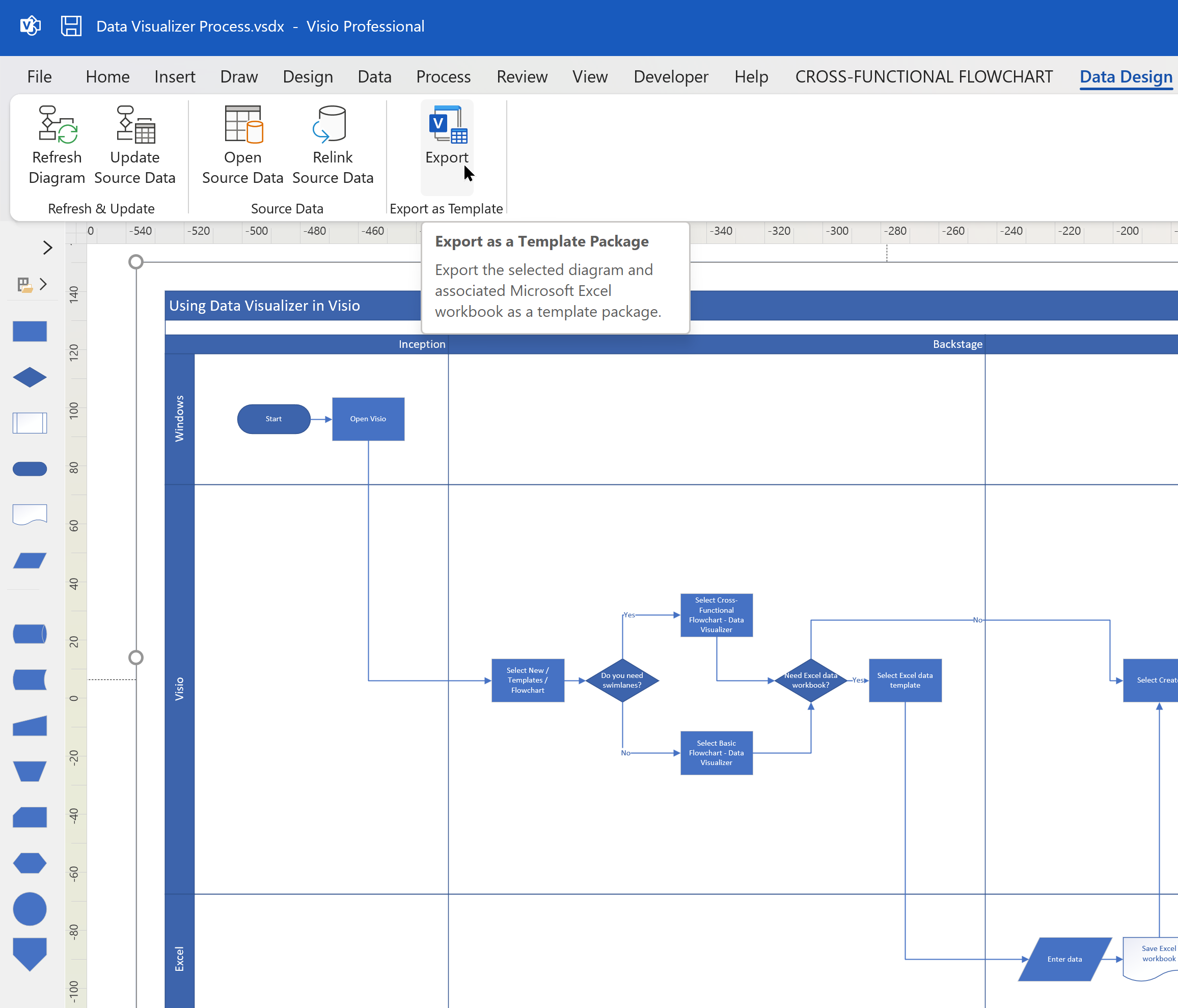 Using the Visio Data Visualizer in Excel - bVisual