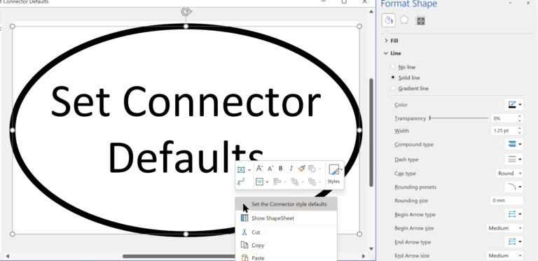 Setting Theme defaults in Visio - bVisual