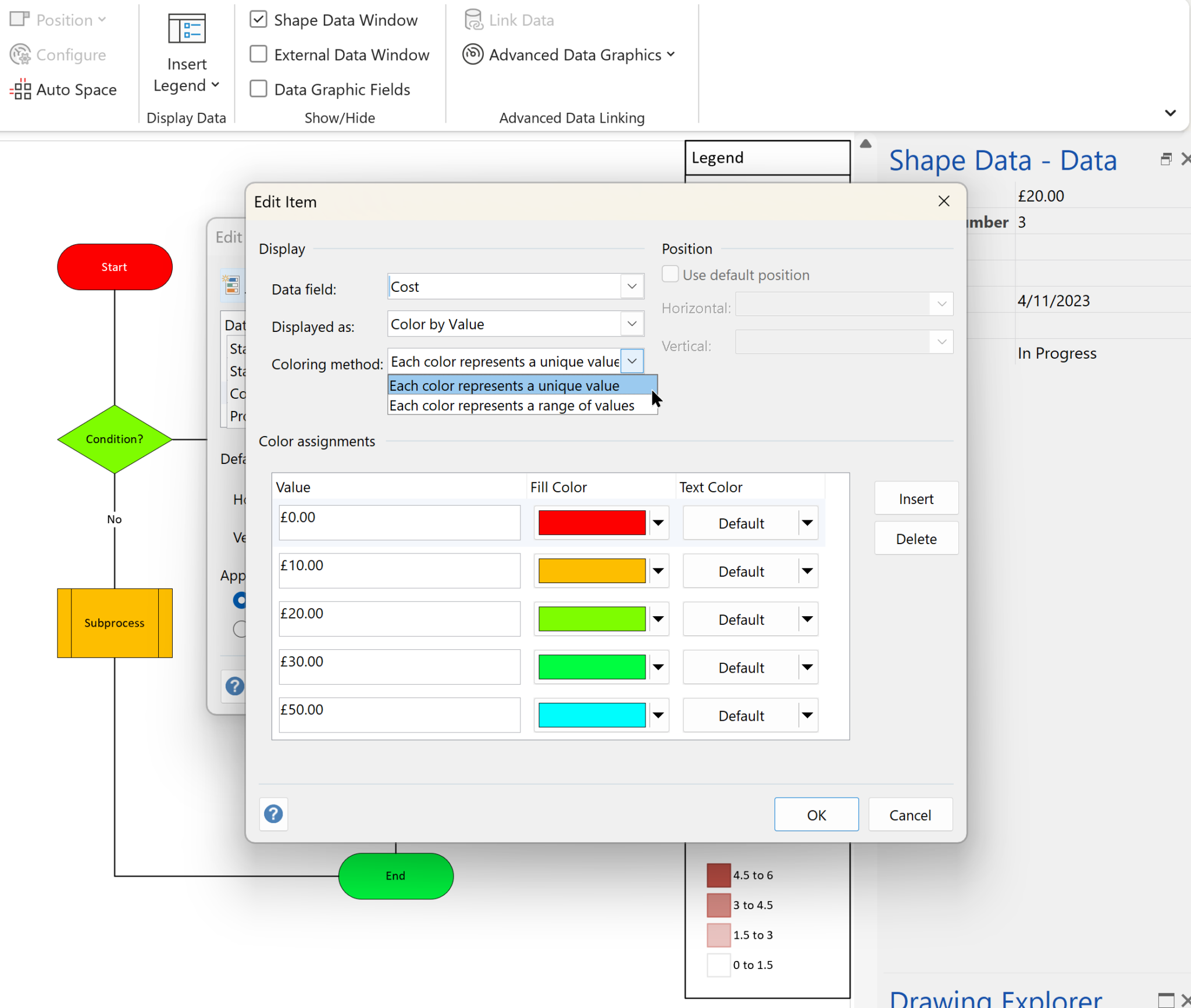 Understanding Visio Data Graphic's Color by Value - bVisual